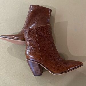 Vince Camuto Brown Leather Ankle Boots